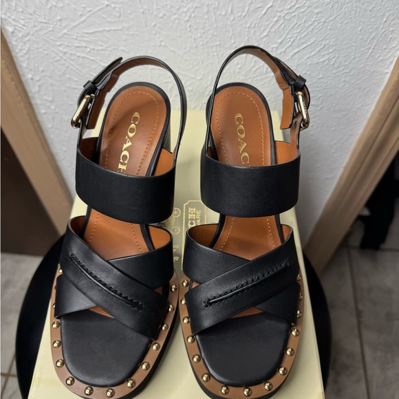 Alara 6cm sig c/suede coach heels - Picture 7 of 7